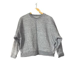 Madewell MWL heather gray crew neck sweatshirt women’s size S pockets